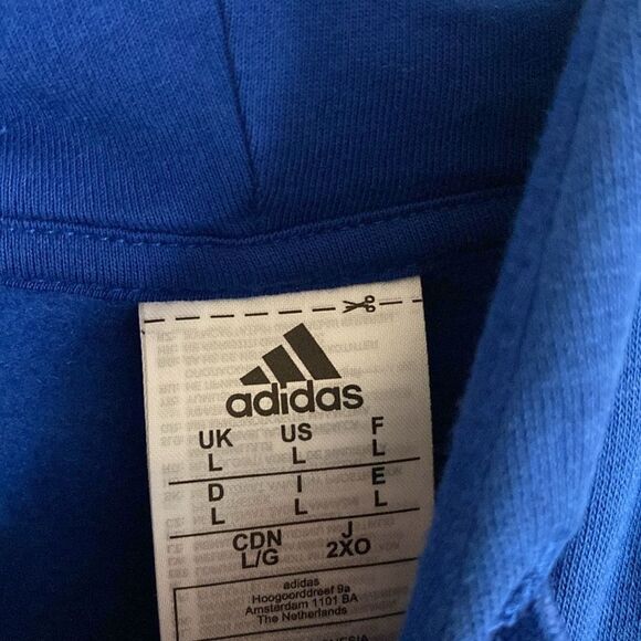 ADIDAS Men’s Blue Pullover Hoodie NWT - Picture 3 of 6
